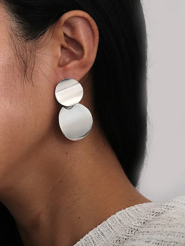 1 Pair Drop Earrings Hoop Earrings For Women's Party Evening Street Gift Alloy Geometrical Birthday