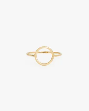 14k Gold Circle Ring