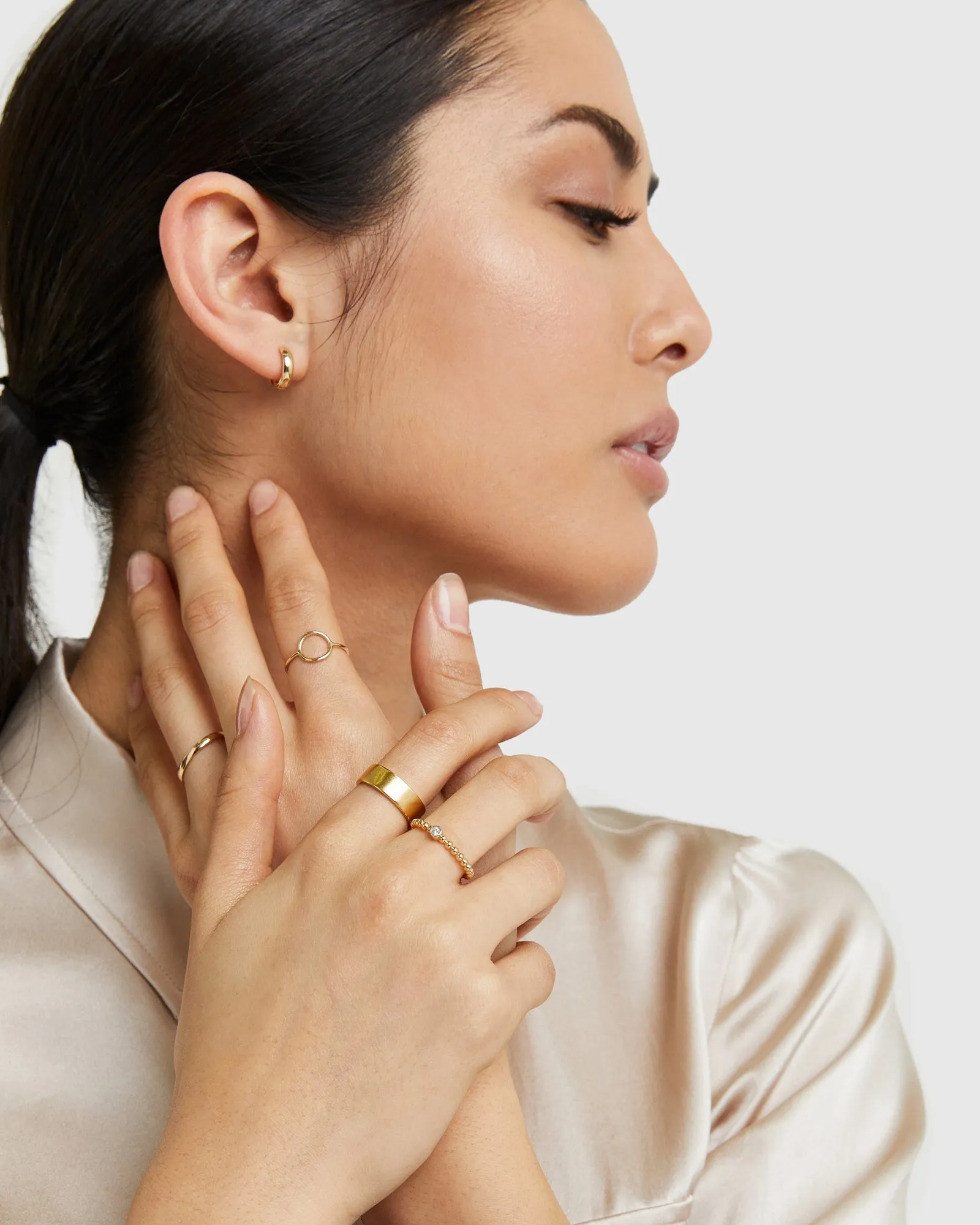 14k Gold Circle Ring