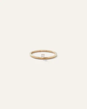 14K Gold Solo Floating Diamond Ring