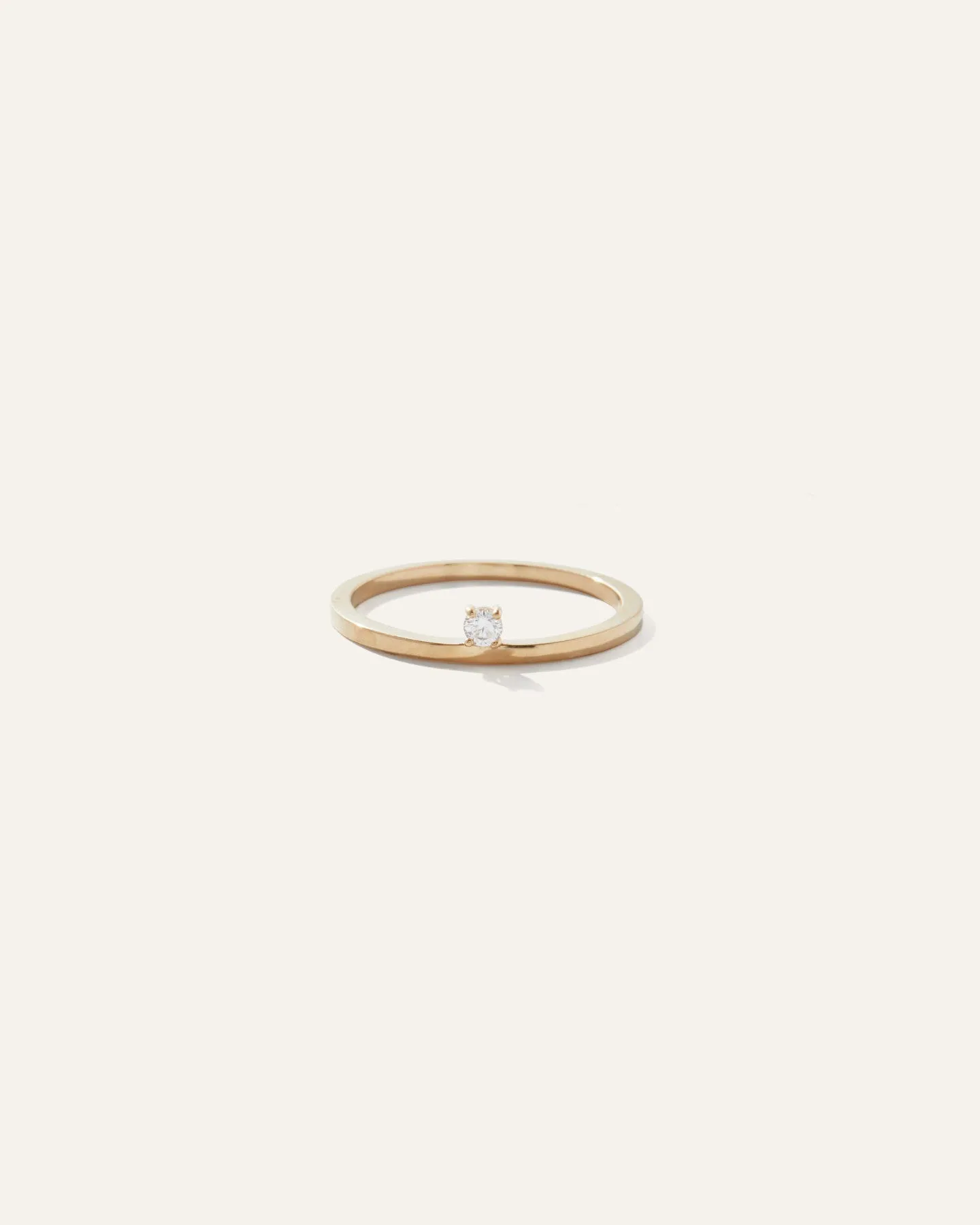 14K Gold Solo Floating Diamond Ring