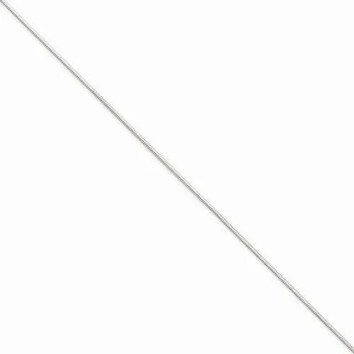 14K White Gold Octagonal Snake Chain Anklet