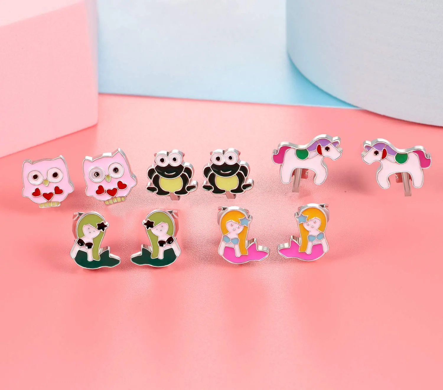 20 Pairs Kids Clip on Earrings for Girls - Cute Animal Clipon Earrings Pack for Little Girls - Colorful Flower Clip-on Earrings Set for Teens Girls #1