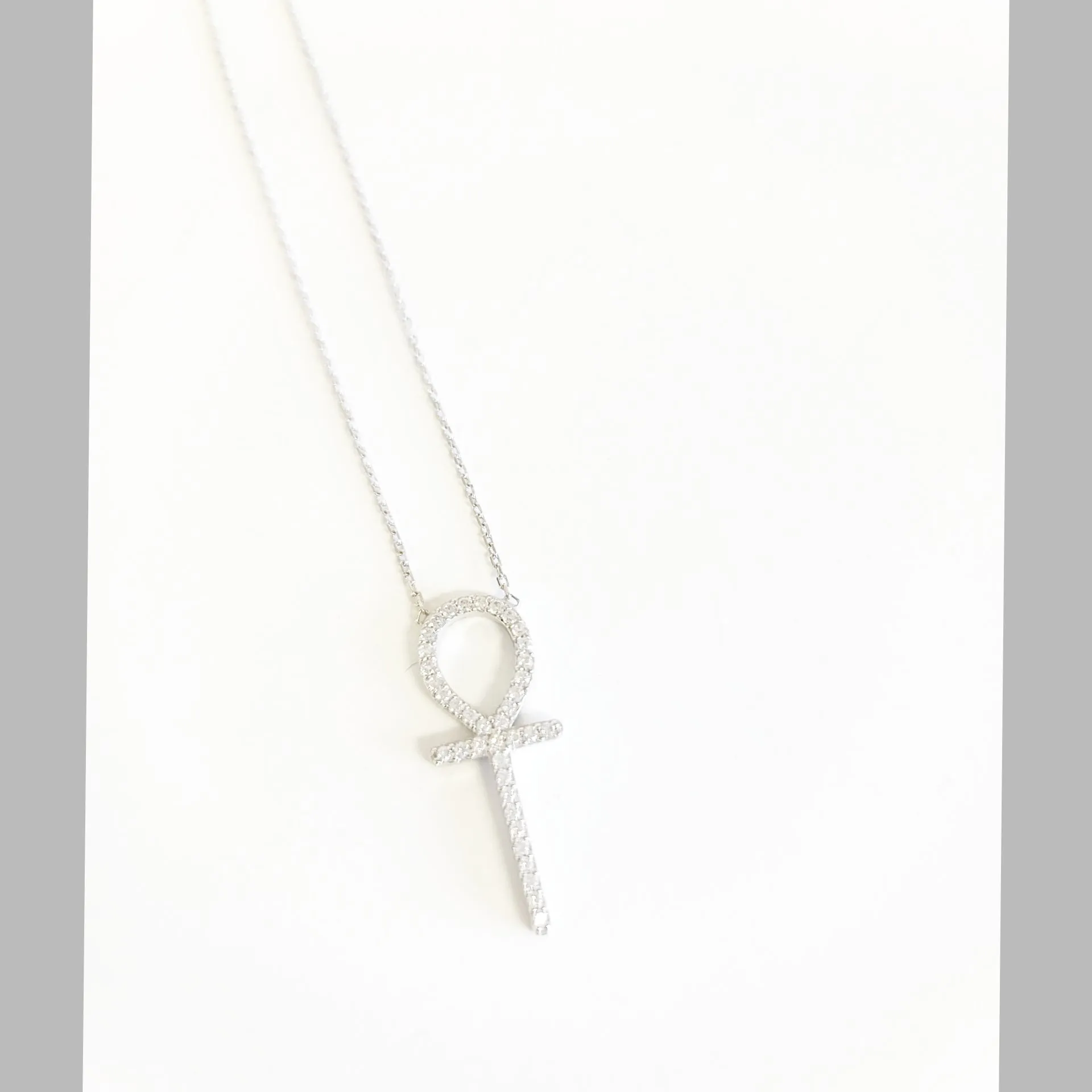 Ankh Crystal Charm