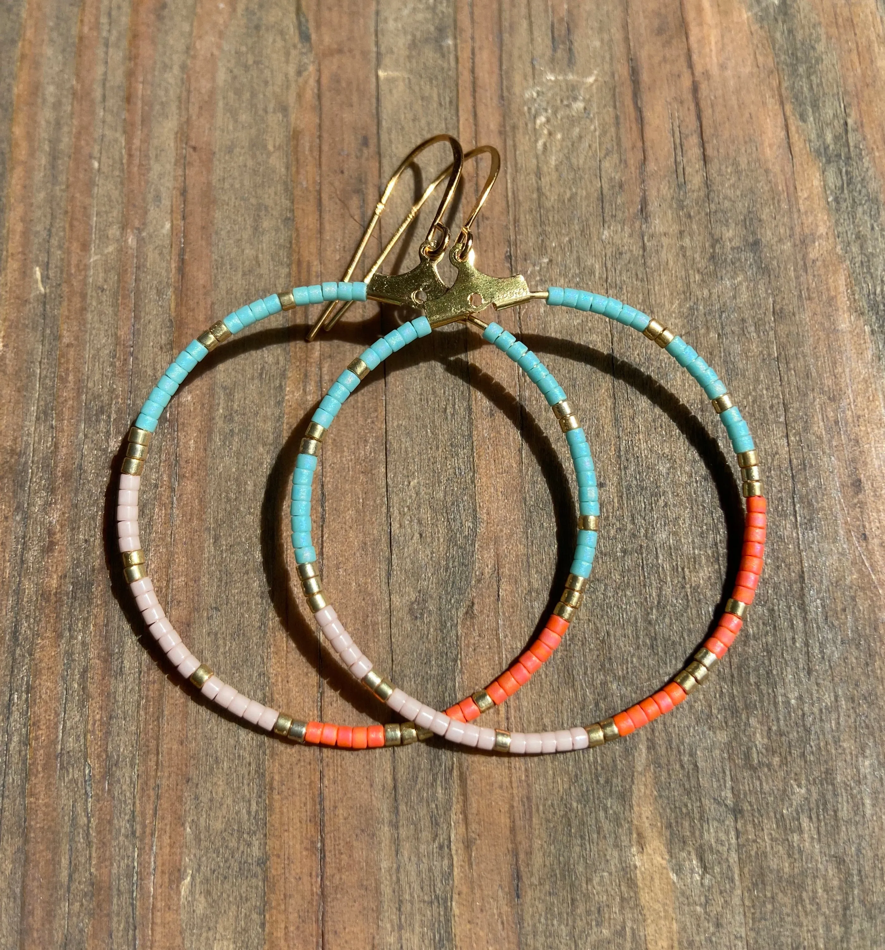 Beaded Hoop Earrings