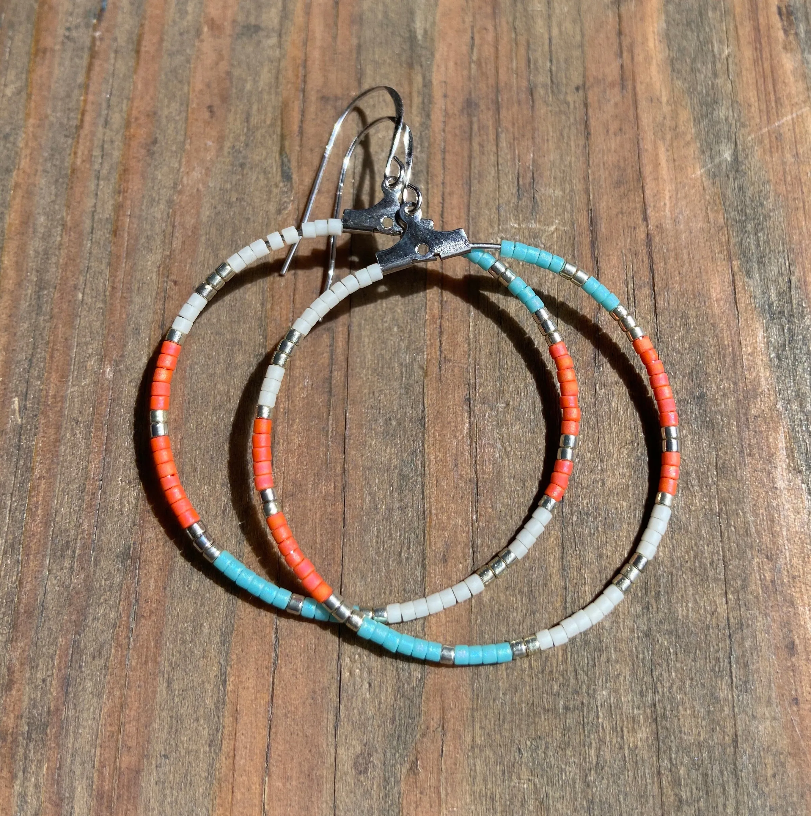 Beaded Hoop Earrings