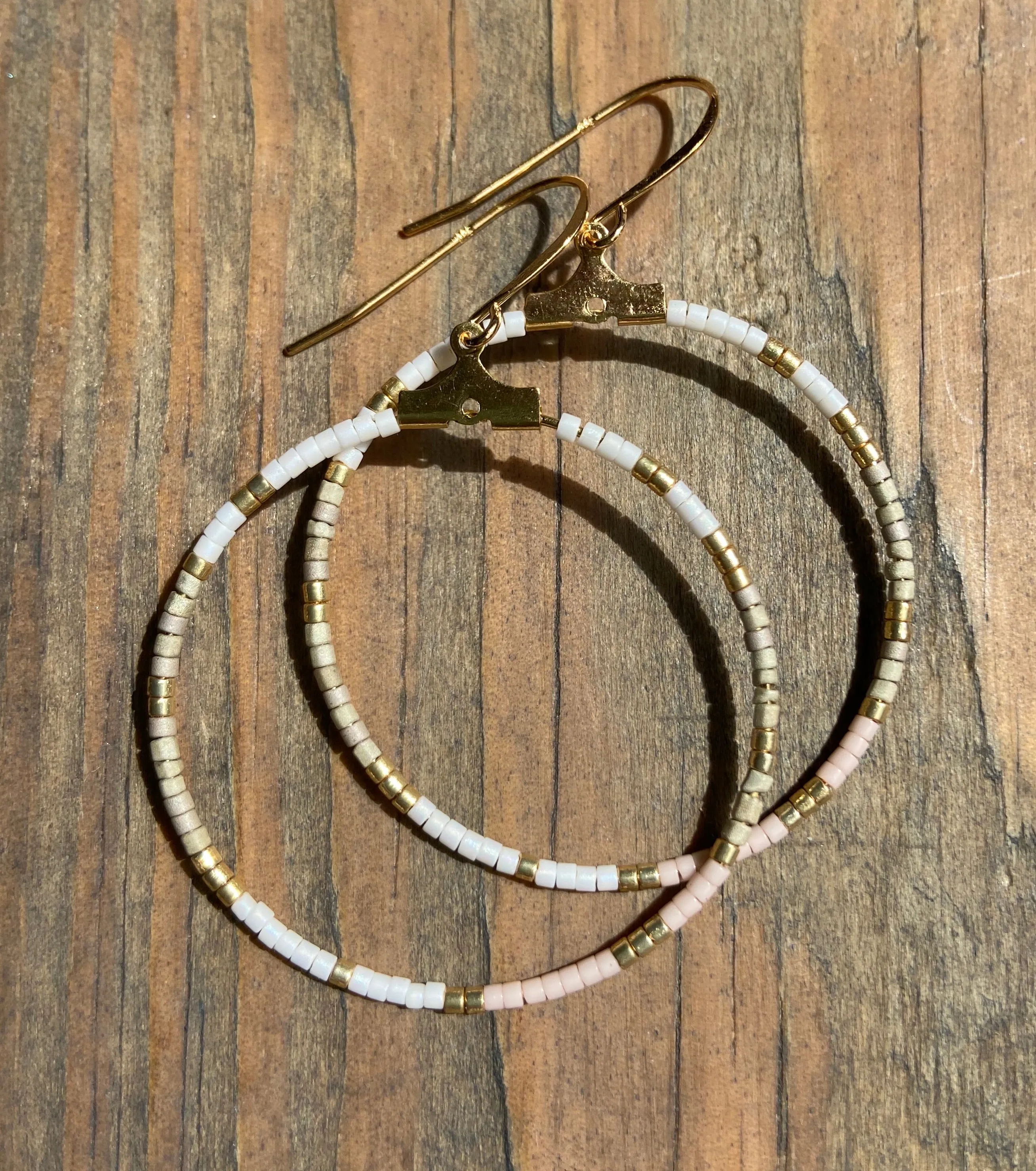 Beaded Hoop Earrings