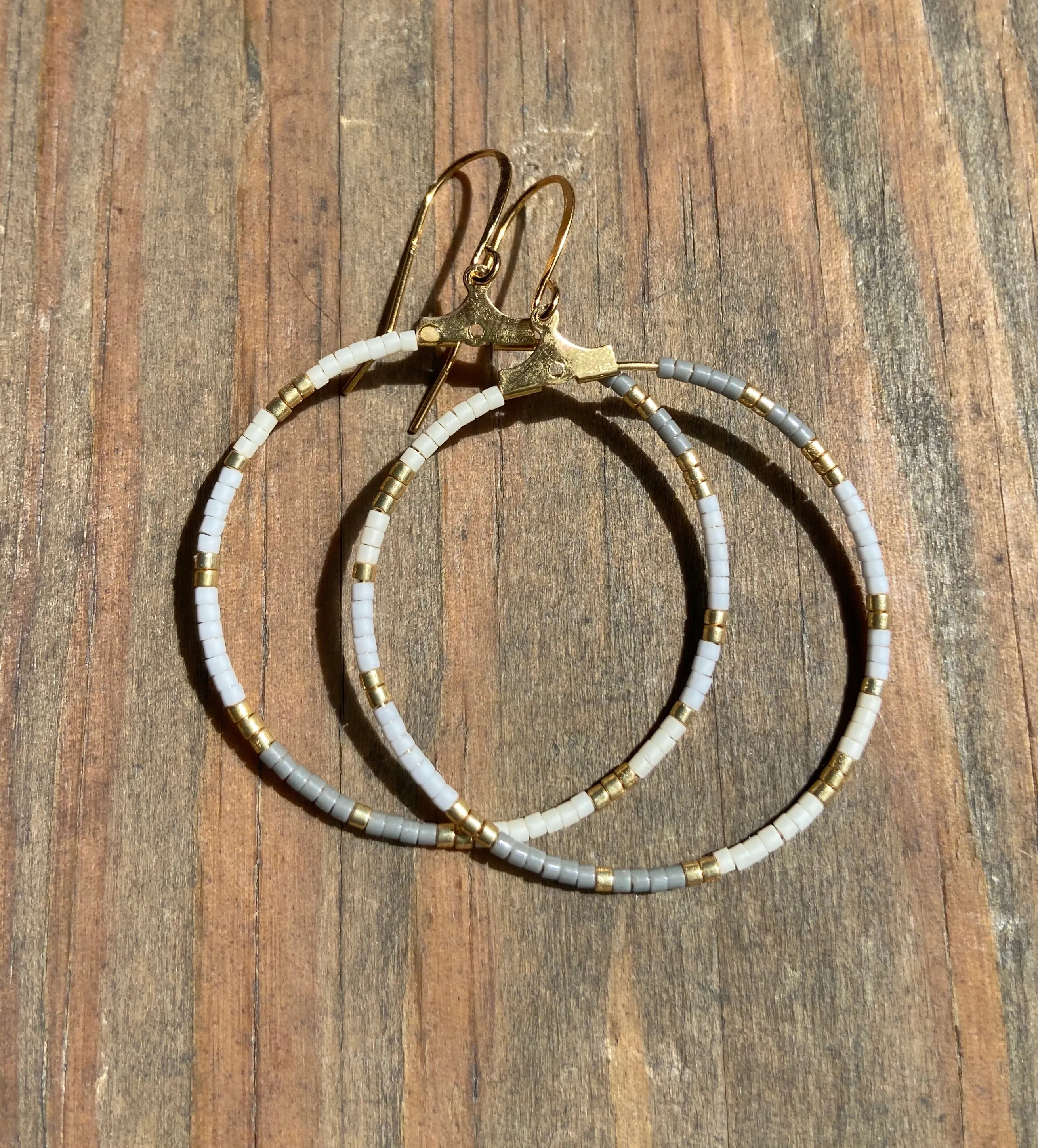 Beaded Hoop Earrings