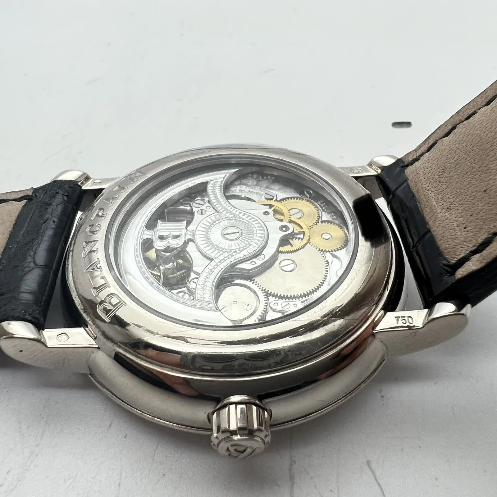 Blancpain Villeret Tourbillon 8 Day Platinum Mens Watch