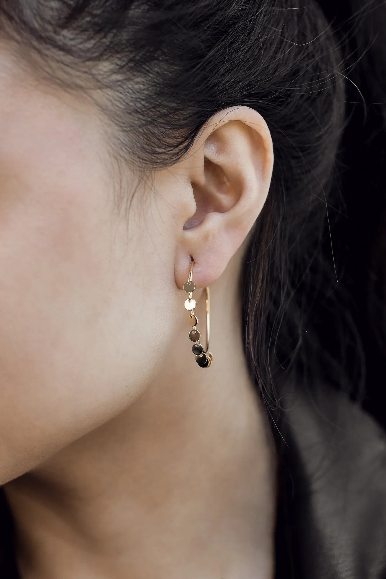 Boho Disk Hoop Earrings
