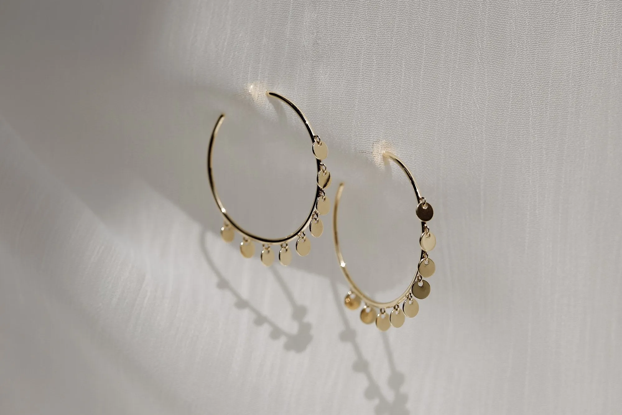 Boho Disk Hoop Earrings