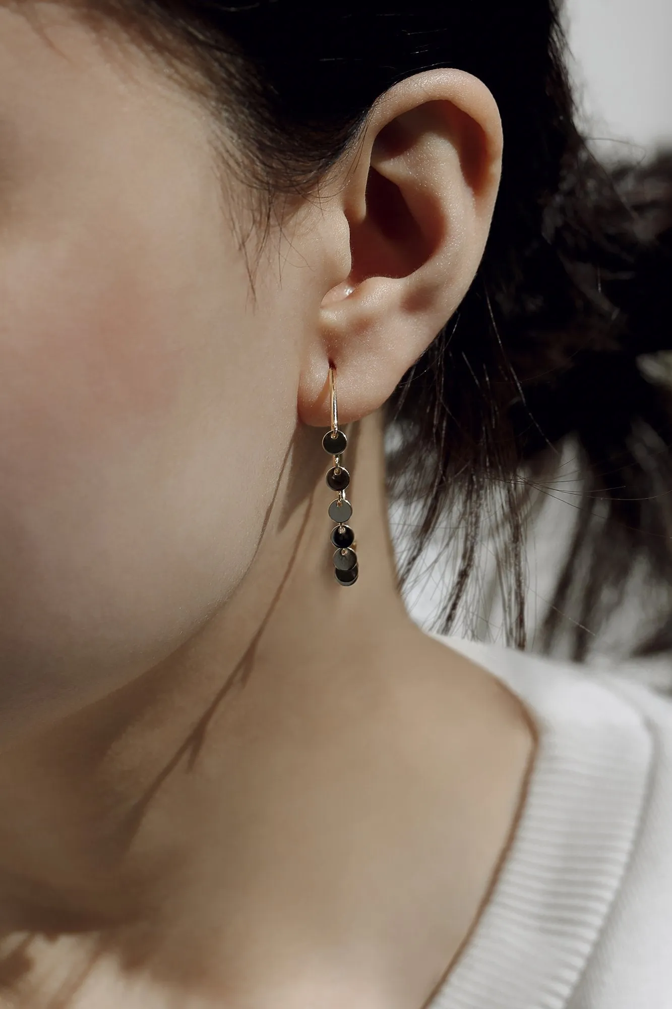 Boho Disk Hoop Earrings