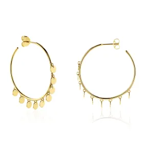 Boho Disk Hoop Earrings