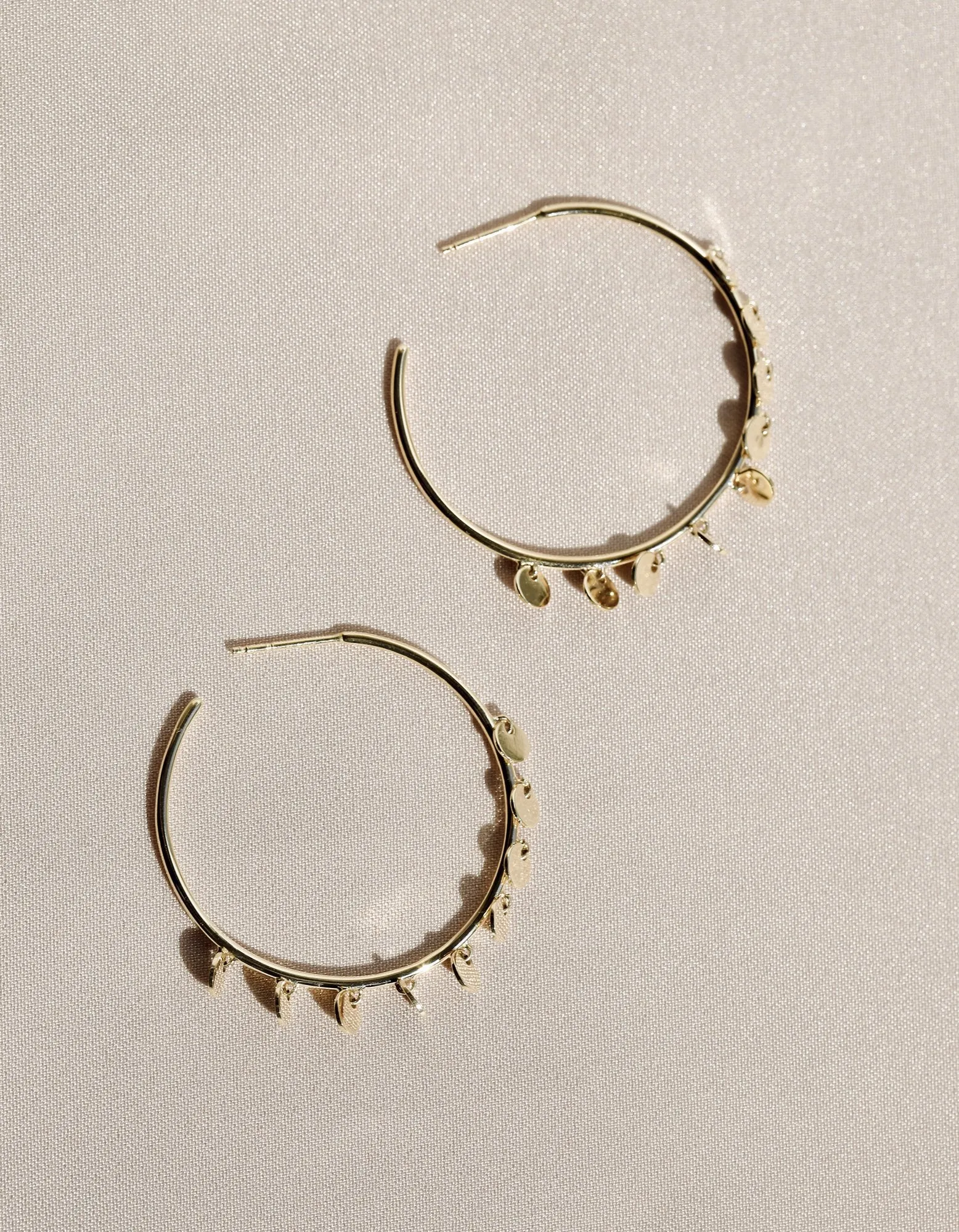 Boho Disk Hoop Earrings