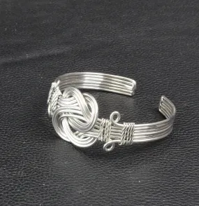 Bracelet Cuff Wire Formed Cuff, Antique Silver, ea