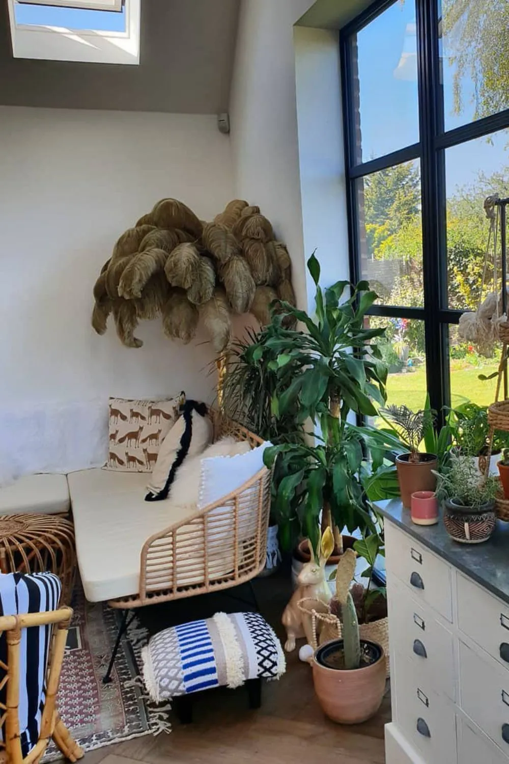 Brass Ostrich Feather Floor Lamp