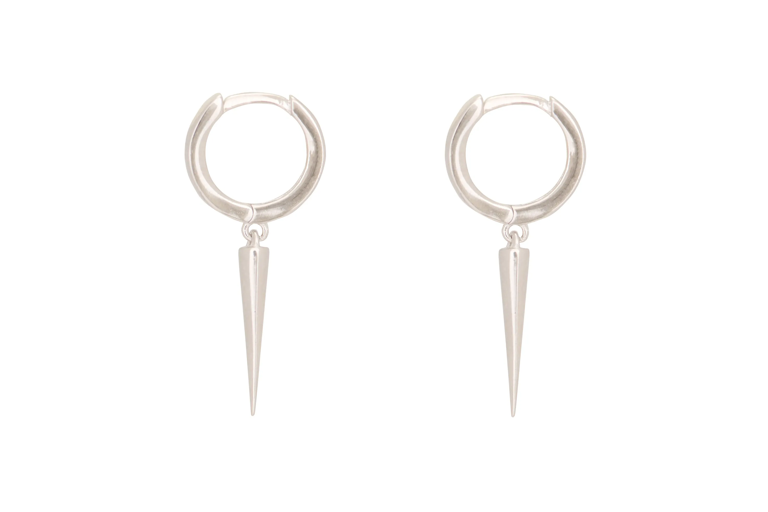 Caplan Silver Spear Sterling Silver Huggies