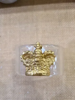 Carol Cassisa Nouvelle Couronne Lucite Cuff D'or
