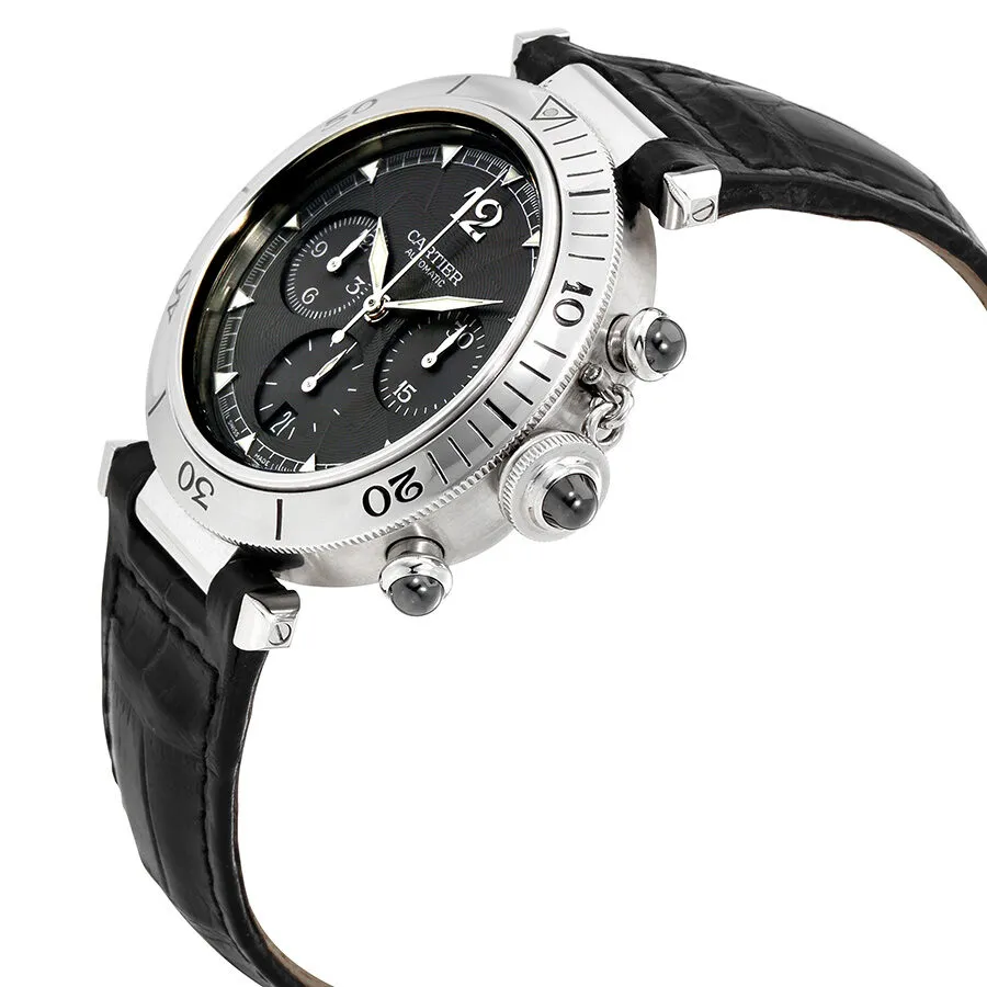 Cartier Pasha Automatic Chronograph Gray Dial Ladies Watch W3107355