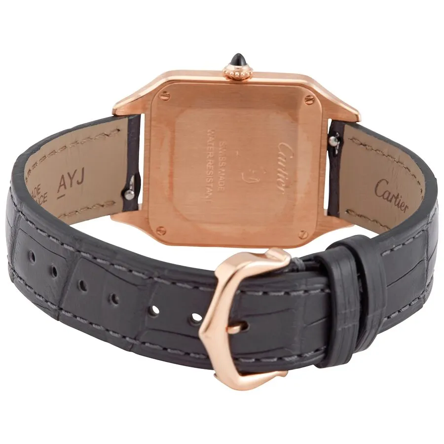 Cartier Santos-Dumont 18kt Rose Gold Silver Dial Ladies Small Watch WGSA0022