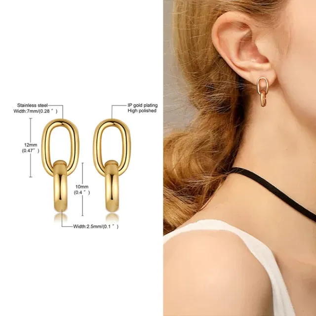 Chicmy-Square Geometric Rectangle Hoop Earrings