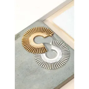 Circle Pine Hoop Earrings