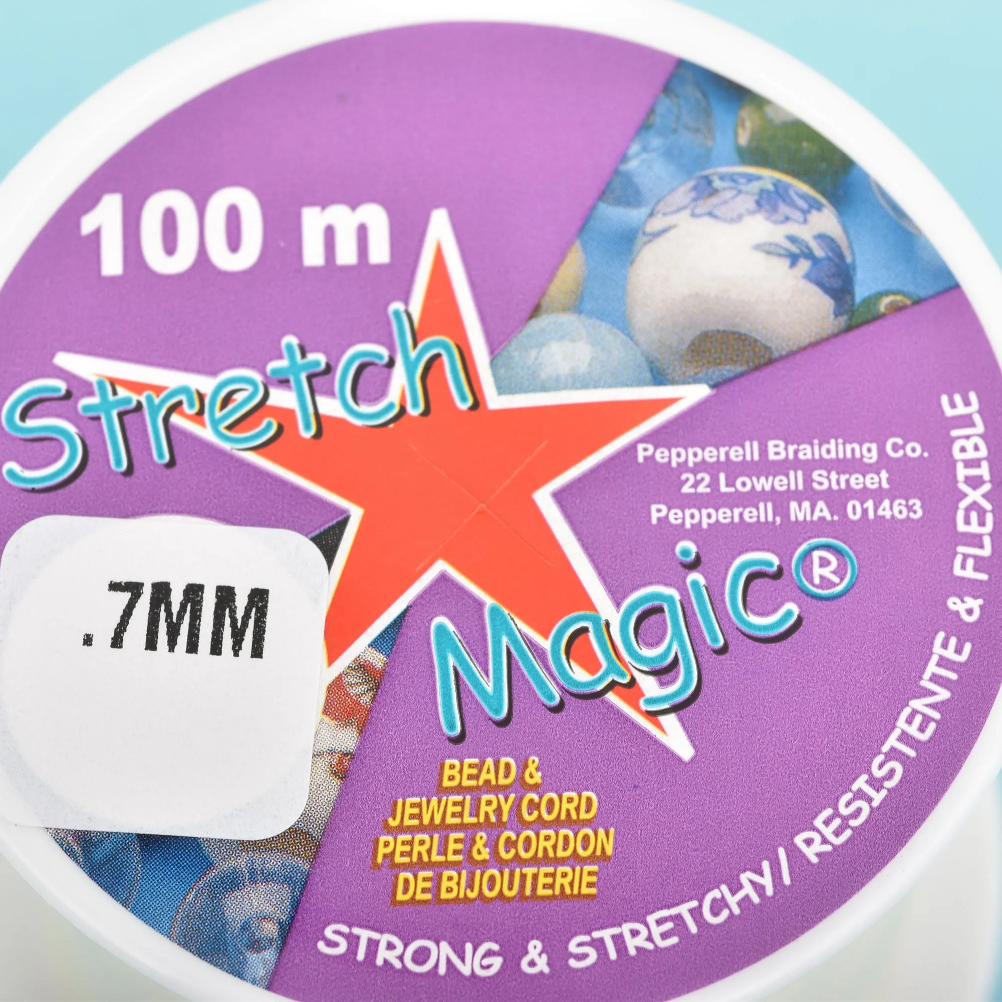 Clear STRETCH MAGIC Elastic Bead Stringing Stretch Cord, 0.7mm (0.028"), 100 meters on spool, cor0149