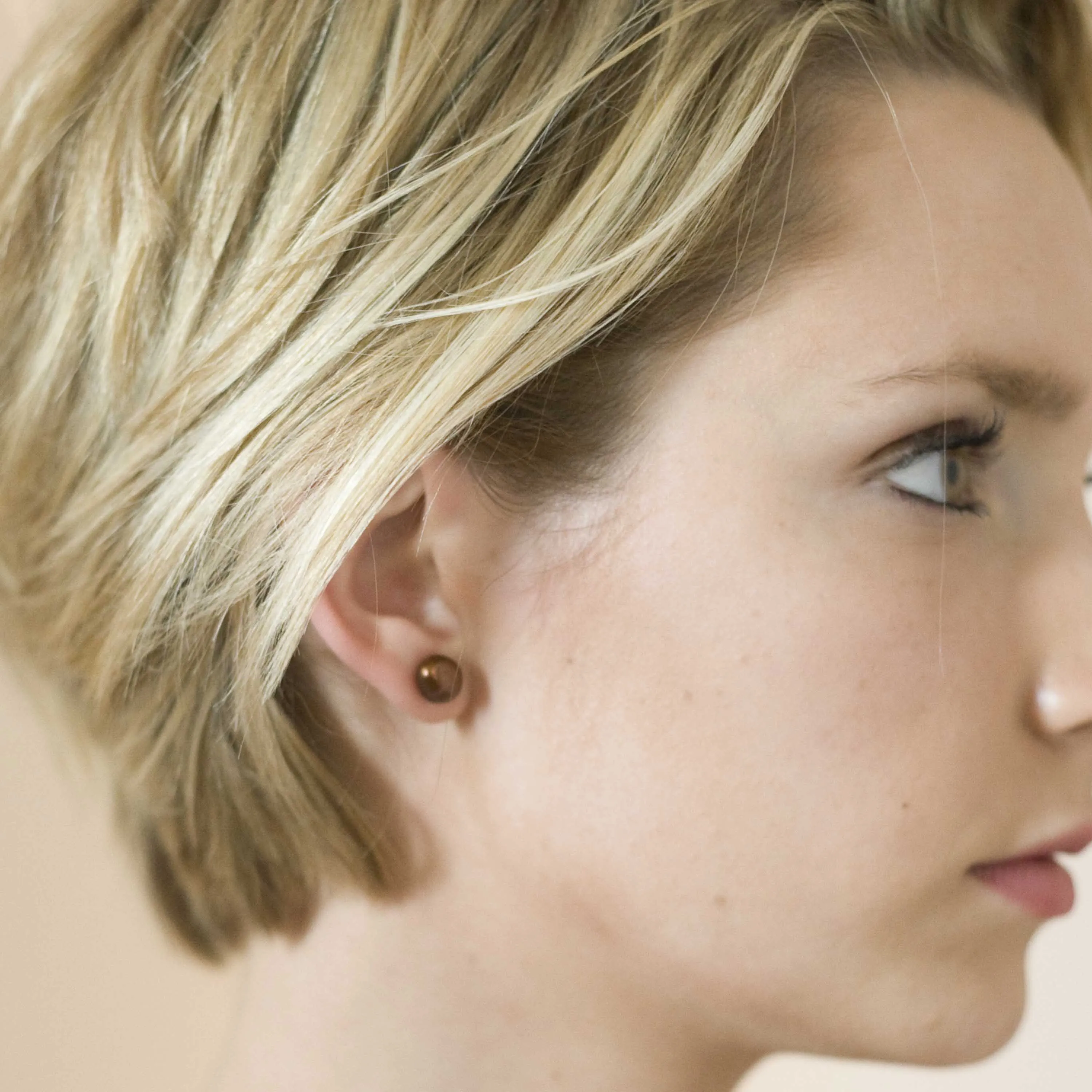 Copper Biwa Pearl 'Classic' Studs