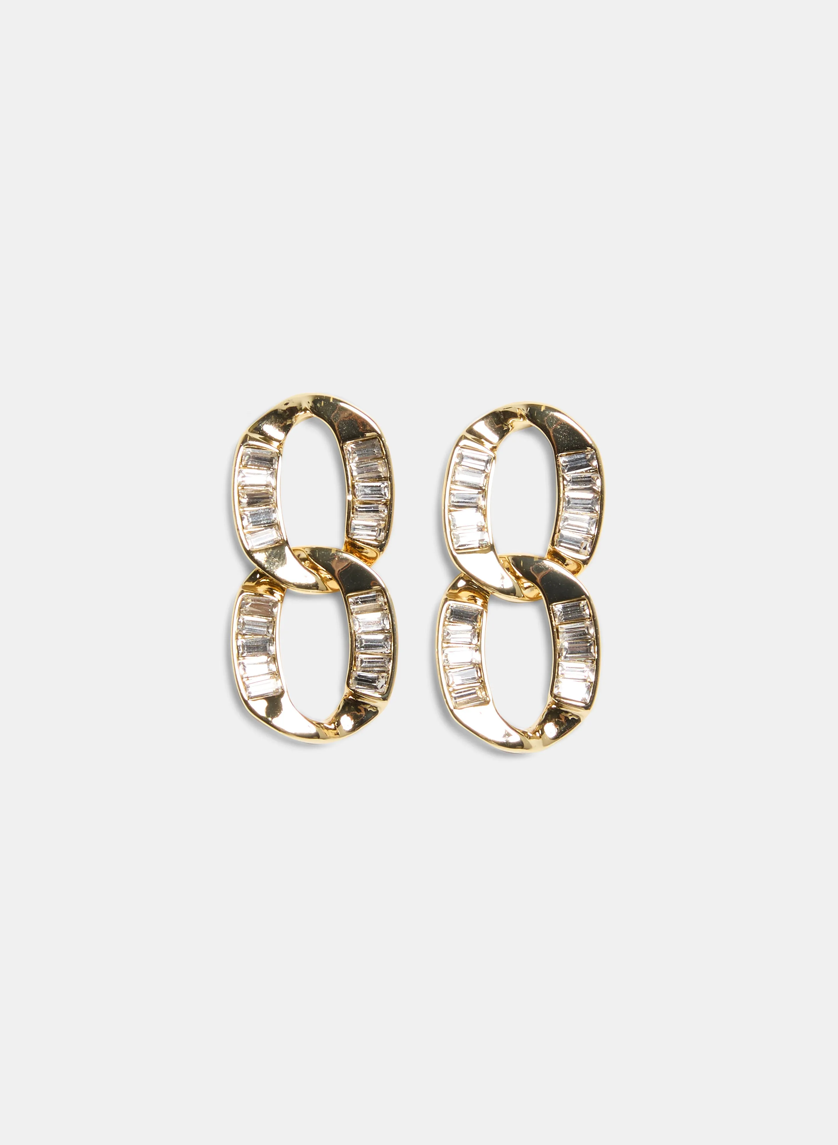 Crystal Chain Link Earrings