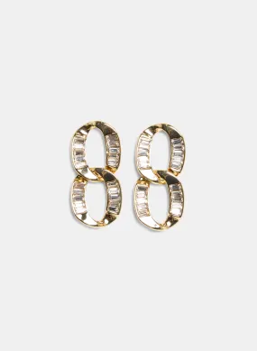 Crystal Chain Link Earrings