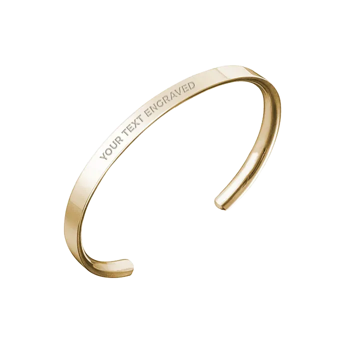 Custom Wide Gold Bracelet