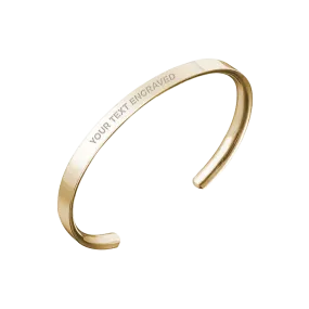 Custom Wide Gold Bracelet