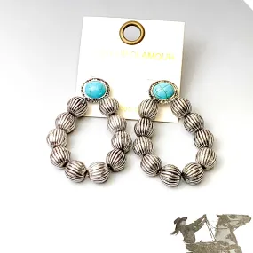 Desert Breeze Open Teardrop Earrings in SIlver