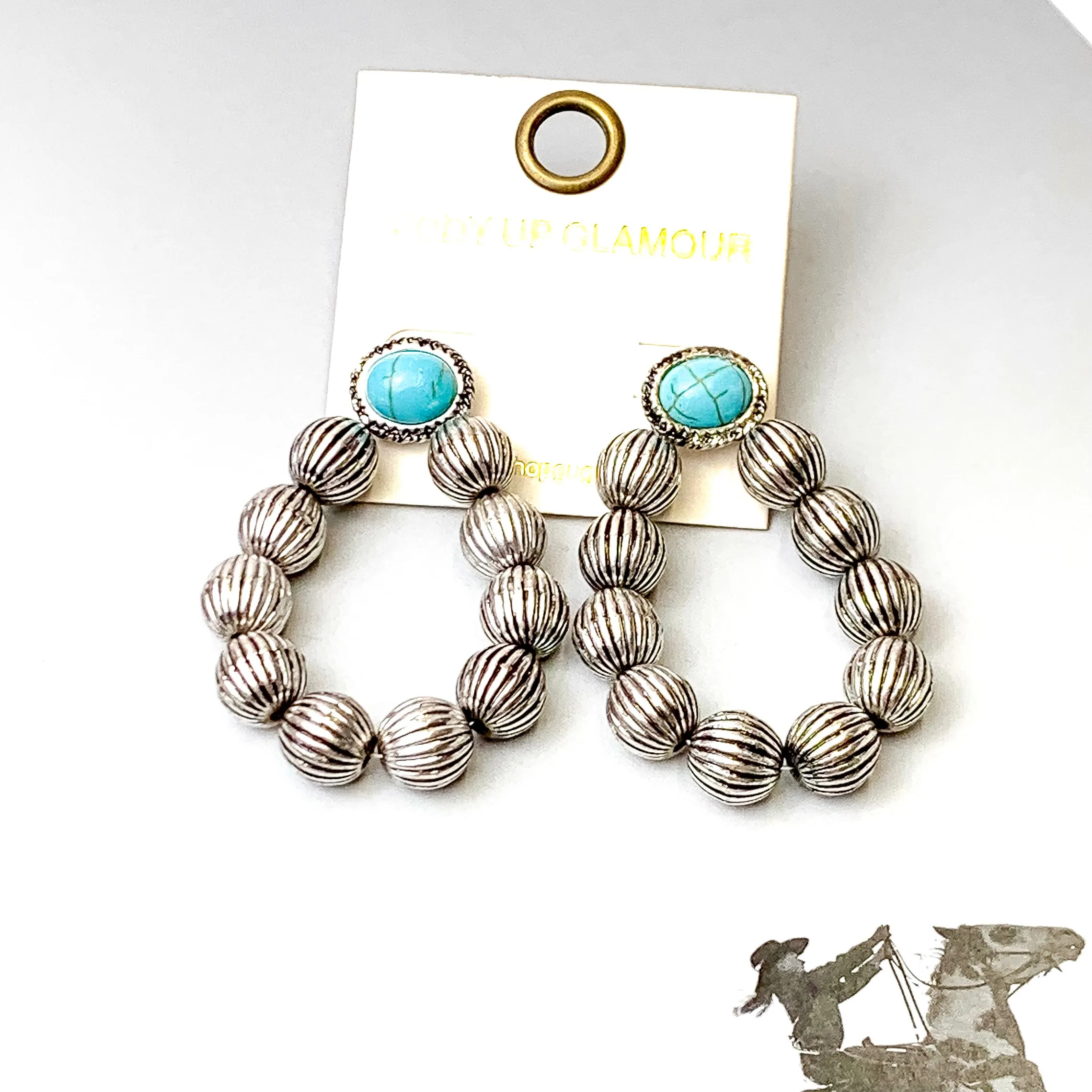 Desert Breeze Open Teardrop Earrings in SIlver