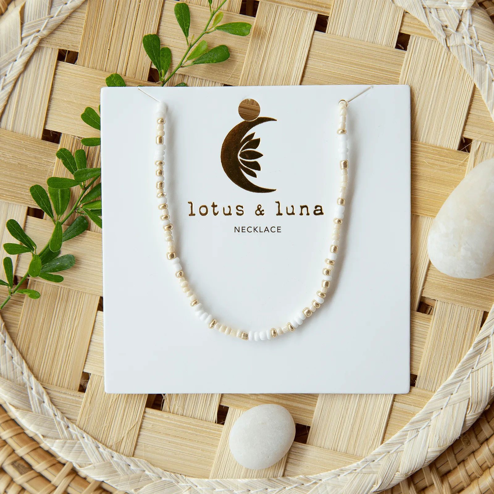 Desert Sand Seed Bead Necklace