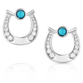Destined Luck Turquoise Crystal Earrings-ER5508