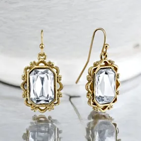 DOWNTON ABBEY Crystal Faceted Drop Earrings