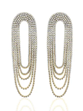 Draped Crystal Chandelier Earrings