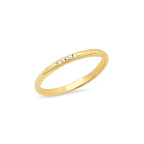 Edith Band with 3 Diamond Accents