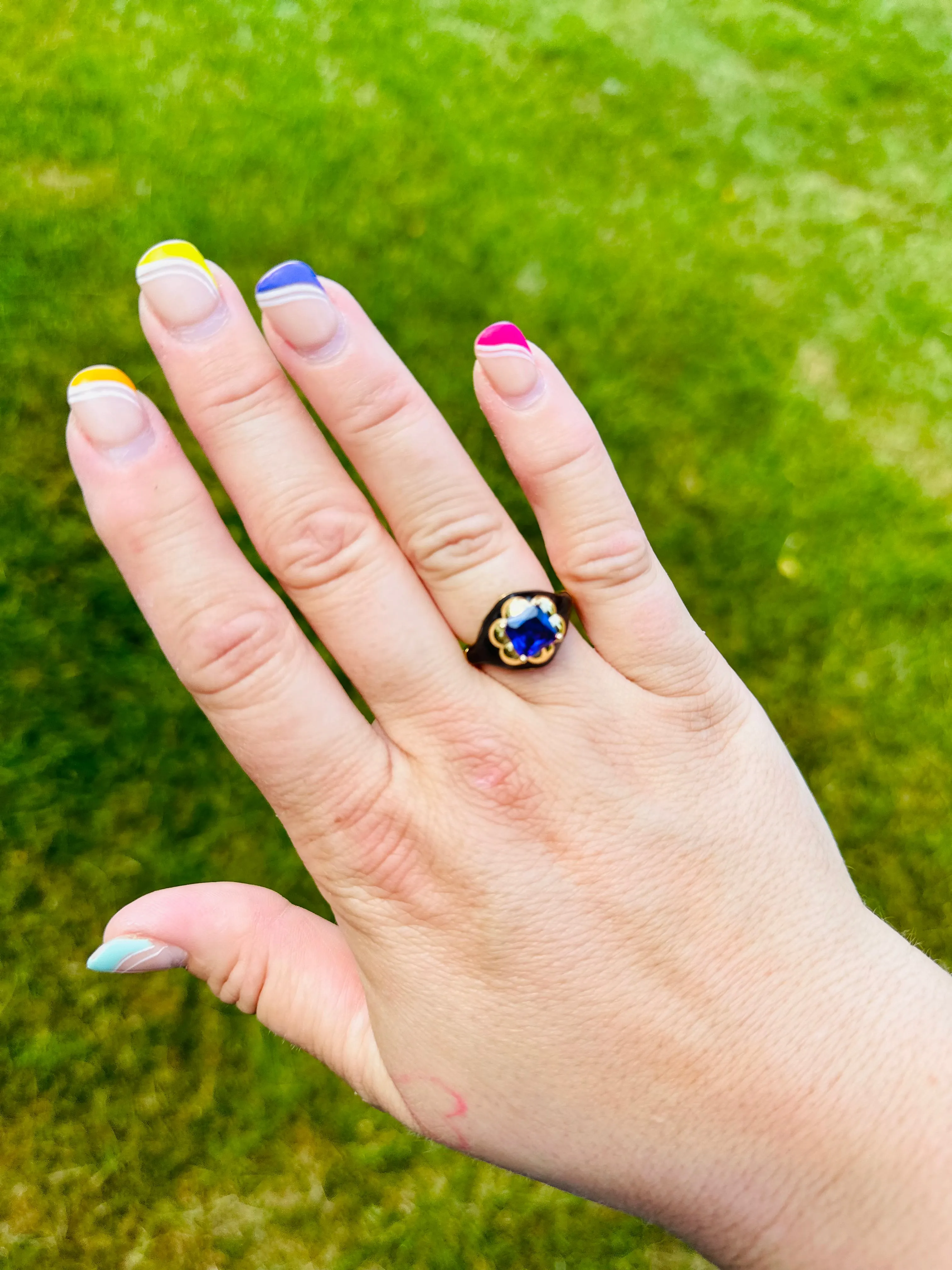 Enamel Gem Rings