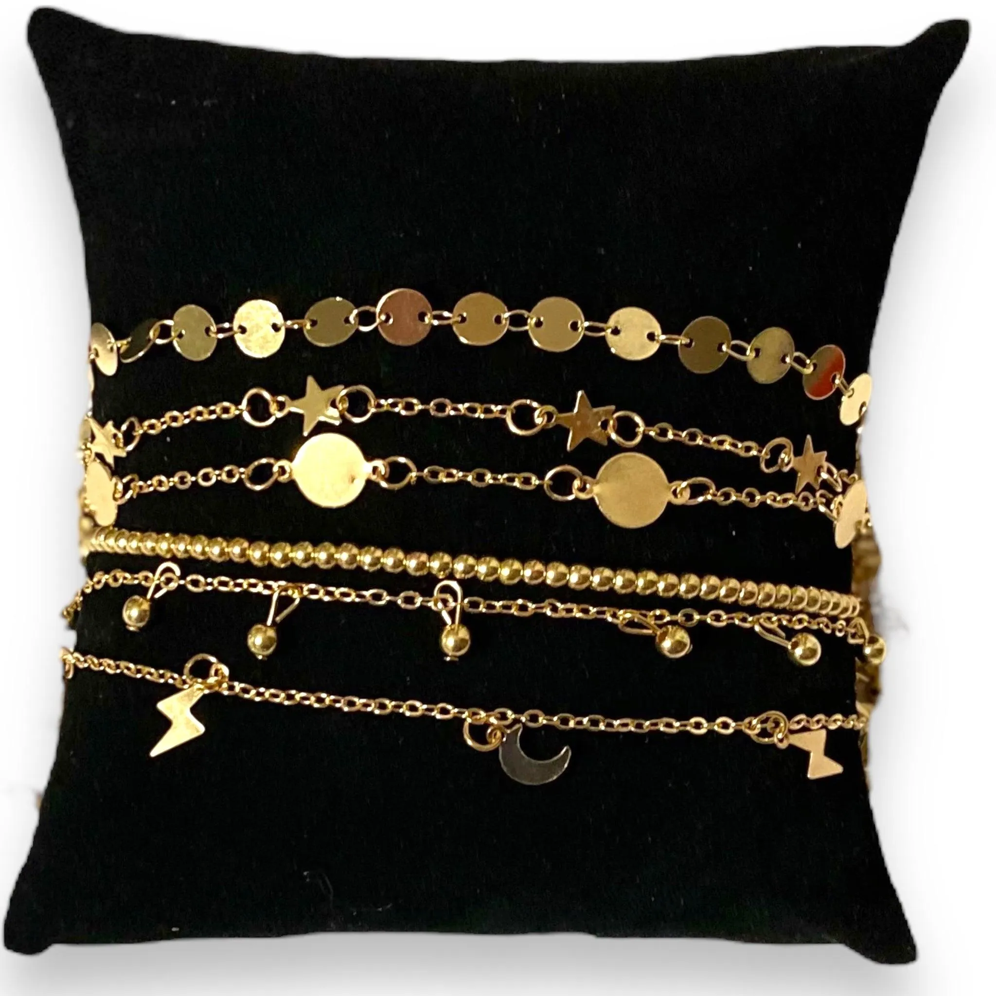 Enchanting Gold Stackable Anklet Sets