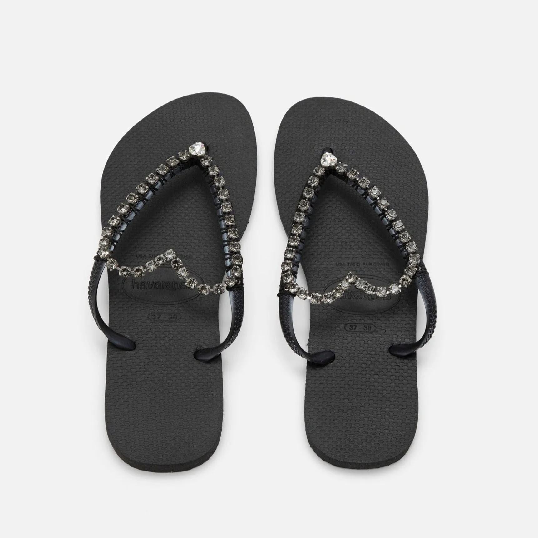 Fancy Heart Flip Flops