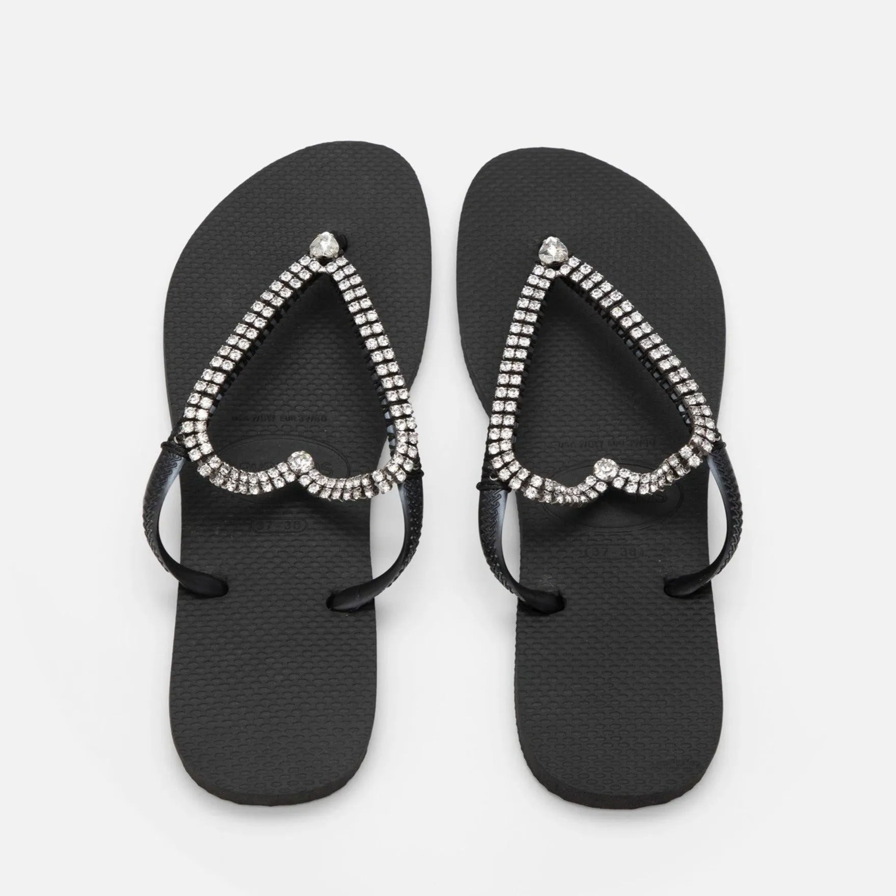 Fancy Heart Flip Flops