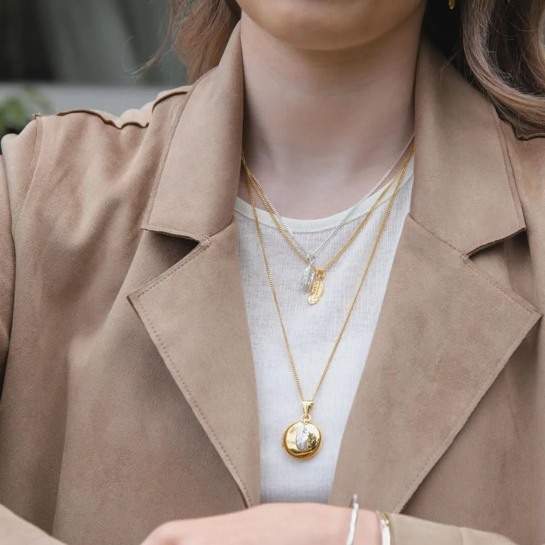 Feather Locket | Gold