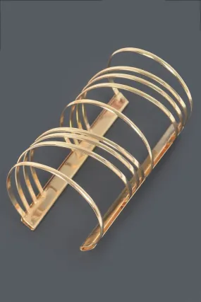 Gold Metal Spiral Cuff Bracelet