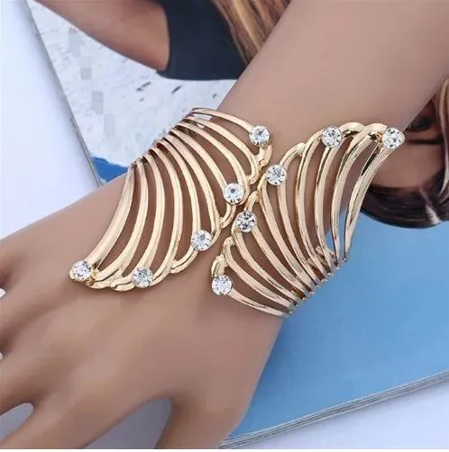 Golden Feather Hollow Bangle