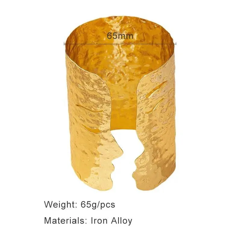 Golden Hour Cuff: Textured Statement Bangle for Elegant Adornment