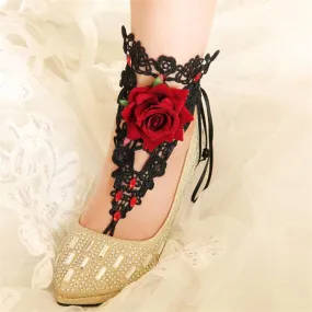 Handmade Fashion Anklets Black Lace Anklets for Women