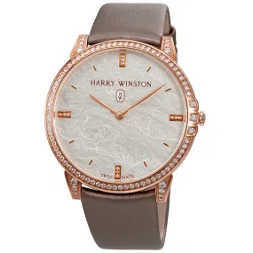 Harry Winston 18K Rose Gold Diamond Ladies Watch MIDQHM39RR004