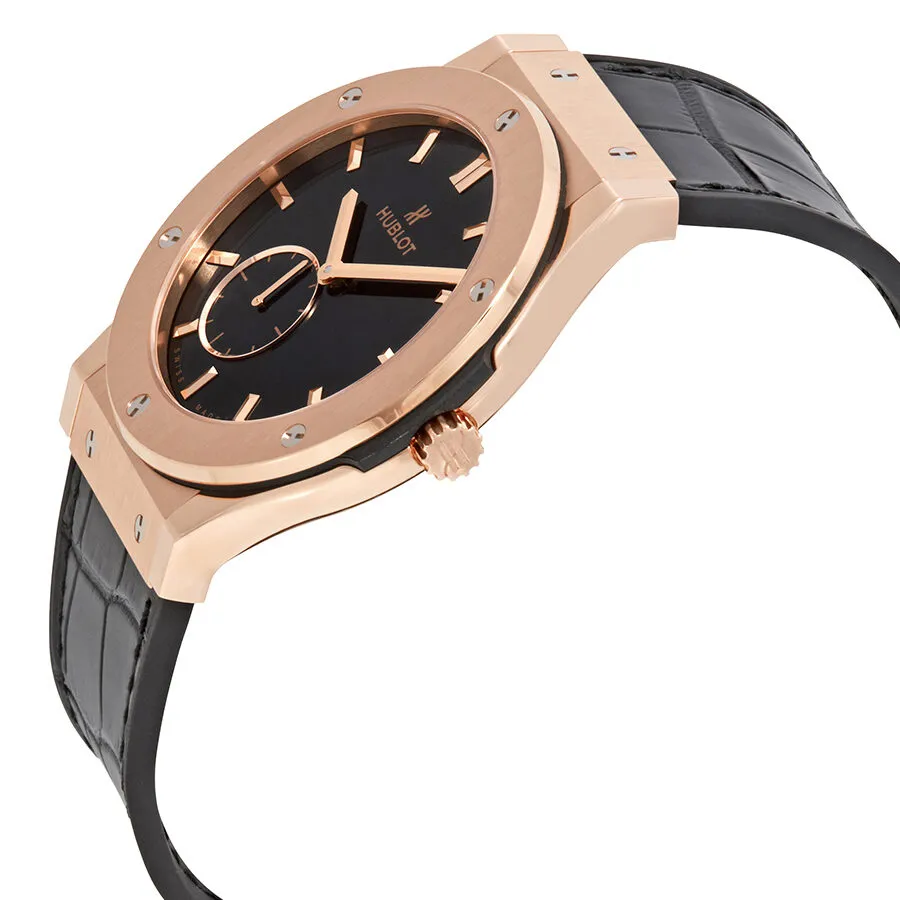 Hublot Classic Fusion Classico Ultra Thin 18kt Rose Gold Black Dial Men's Watch 515.OX.1280.LR